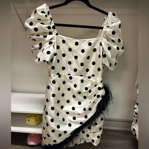 LPA Hailey Dress in Ivory & Black - XS